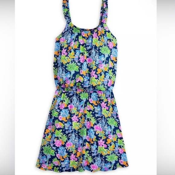 NWT Lilly Pulitzer Disney WomenLoro Romper Aegean Navy Lilly Loves - Main Image